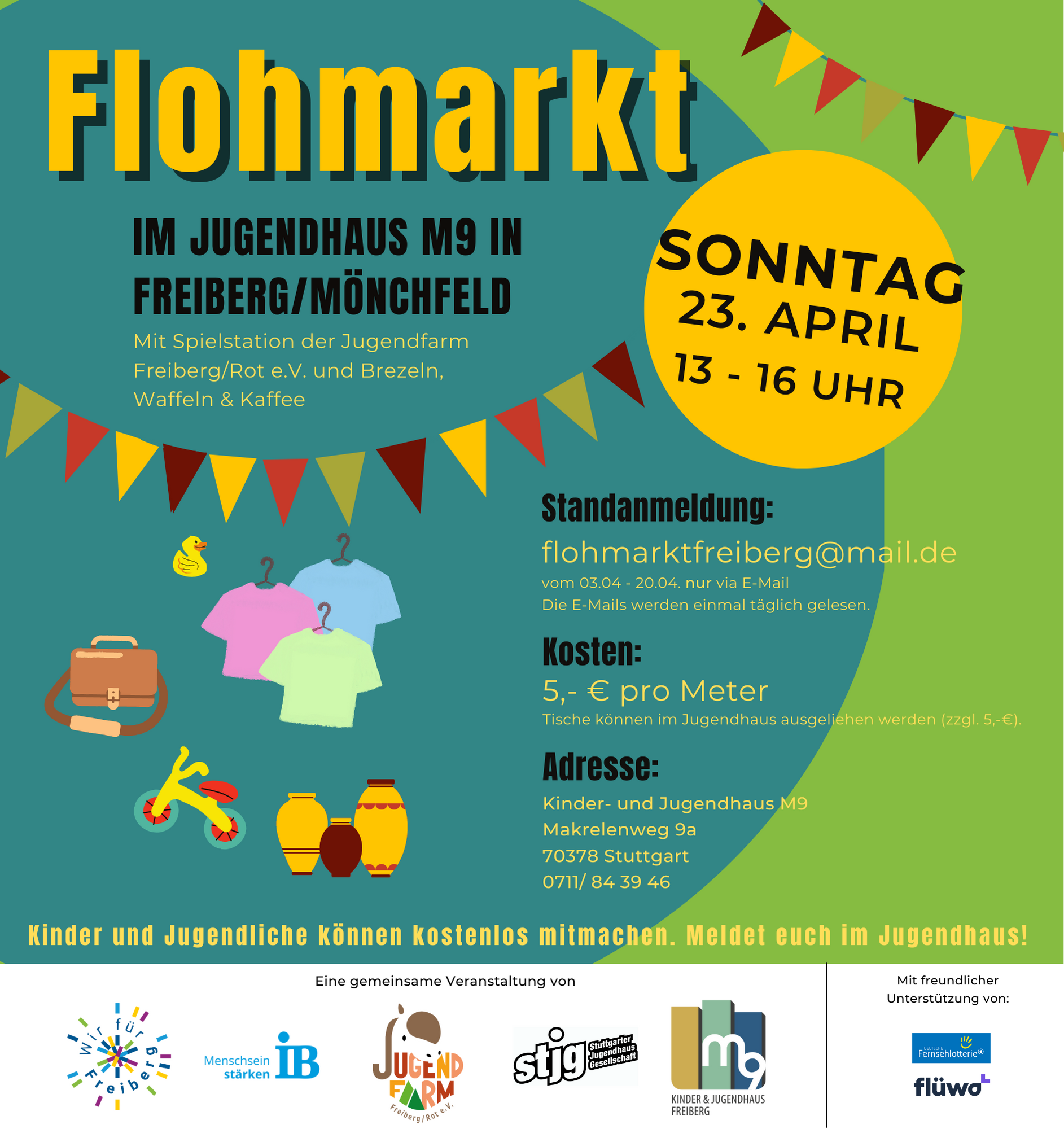 Flohmarkt im Jugendhaus M9 - Freiberg/Mönchfeld